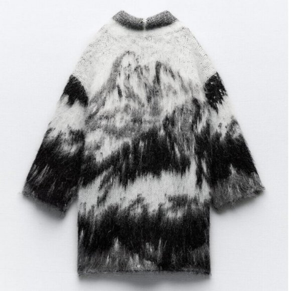 NWT Zara Open Front Knit Coat - Picture 6 of 12